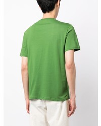 T-shirt à col rond imprimé vert Emporio Armani