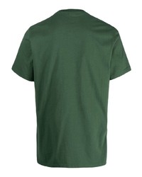 T-shirt à col rond imprimé vert Barbour