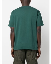 T-shirt à col rond imprimé vert Stone Island