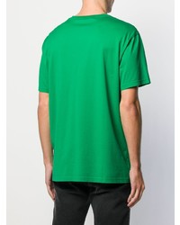 T-shirt à col rond imprimé vert Givenchy