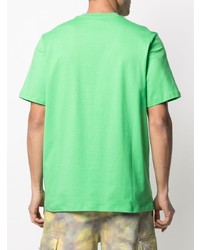 T-shirt à col rond imprimé vert MSGM