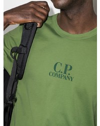 T-shirt à col rond imprimé vert C.P. Company