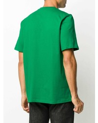 T-shirt à col rond imprimé vert MSGM