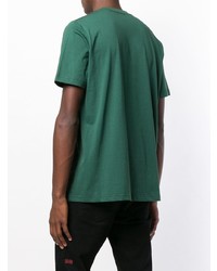 T-shirt à col rond imprimé vert Diesel