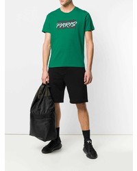 T-shirt à col rond imprimé vert Kenzo