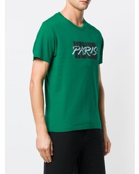 T-shirt à col rond imprimé vert Kenzo