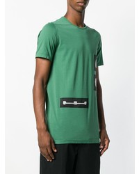 T-shirt à col rond imprimé vert Rick Owens DRKSHDW