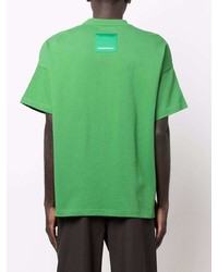 T-shirt à col rond imprimé vert Emporio Armani