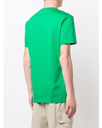 T-shirt à col rond imprimé vert Versace