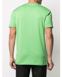 T-shirt à col rond imprimé vert Versace