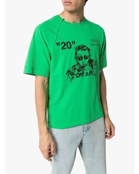 T-shirt à col rond imprimé vert Off-White