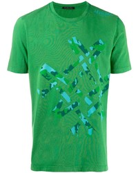 T-shirt à col rond imprimé vert Mr & Mrs Italy