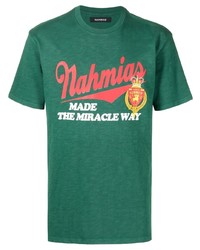 T-shirt à col rond imprimé vert Nahmias