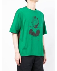 T-shirt à col rond imprimé vert Undercoverism