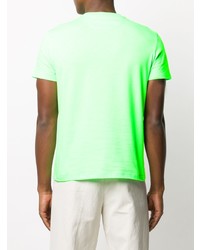 T-shirt à col rond imprimé vert Valentino