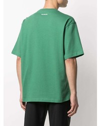 T-shirt à col rond imprimé vert Acne Studios