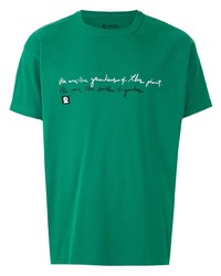 T-shirt à col rond imprimé vert OSKLEN