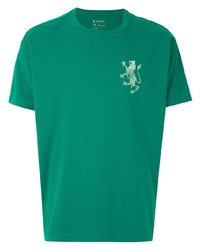 T-shirt à col rond imprimé vert OSKLEN