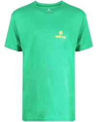 T-shirt à col rond imprimé vert Ostrya