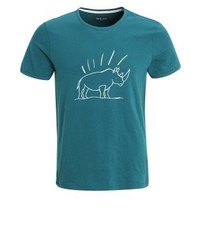 T-shirt à col rond imprimé vert Pier One