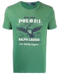 T-shirt à col rond imprimé vert Polo Ralph Lauren