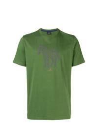 T-shirt à col rond imprimé vert Ps By Paul Smith