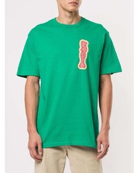 T-shirt à col rond imprimé vert Supreme