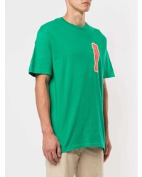 T-shirt à col rond imprimé vert Supreme