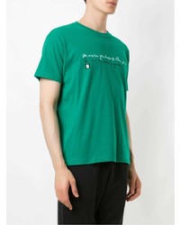 T-shirt à col rond imprimé vert OSKLEN