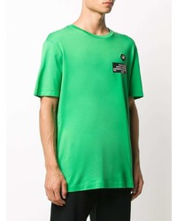 T-shirt à col rond imprimé vert Philipp Plein