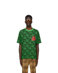 T-shirt à col rond imprimé vert SSENSE WORKS