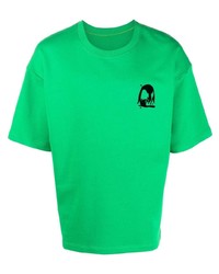 T-shirt à col rond imprimé vert Styland