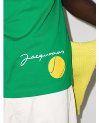 T-shirt à col rond imprimé vert Jacquemus