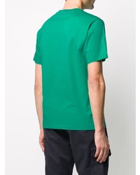 T-shirt à col rond imprimé vert Kenzo