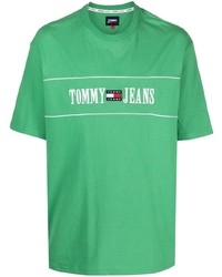 T-shirt à col rond imprimé vert Tommy Jeans