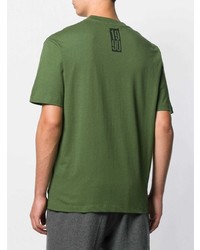 T-shirt à col rond imprimé vert McQ Alexander McQueen