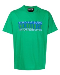 T-shirt à col rond imprimé vert VERSACE JEANS COUTURE