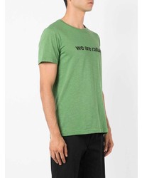 T-shirt à col rond imprimé vert OSKLEN