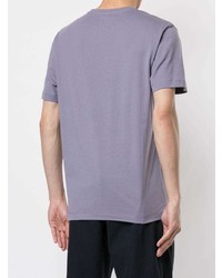 T-shirt à col rond imprimé violet clair Kent & Curwen