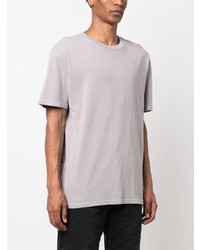 T-shirt à col rond imprimé violet clair Ksubi