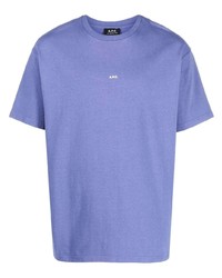 T-shirt à col rond imprimé violet clair A.P.C.