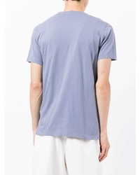 T-shirt à col rond imprimé violet clair Emporio Armani