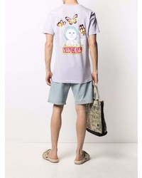 T-shirt à col rond imprimé violet clair RIPNDIP