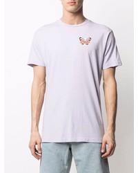 T-shirt à col rond imprimé violet clair RIPNDIP