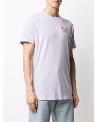 T-shirt à col rond imprimé violet clair RIPNDIP