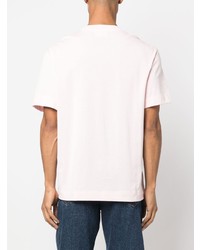 T-shirt à col rond imprimé violet clair Lacoste