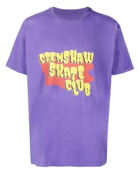 T-shirt à col rond imprimé violet clair CRENSHAW SKATE CLUB