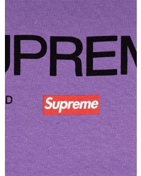 T-shirt à col rond imprimé violet clair Supreme