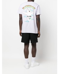 T-shirt à col rond imprimé violet clair RIPNDIP