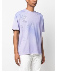 T-shirt à col rond imprimé violet clair Objects IV Life